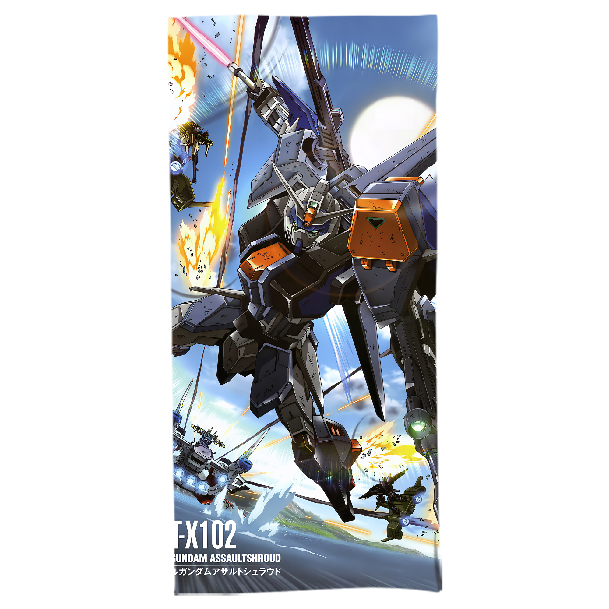 （画像用） 機動戦士ガンダム Mobile Suit Gundam 大判バスタオル 70×140cm 吸水速乾 柔らかい肌触り