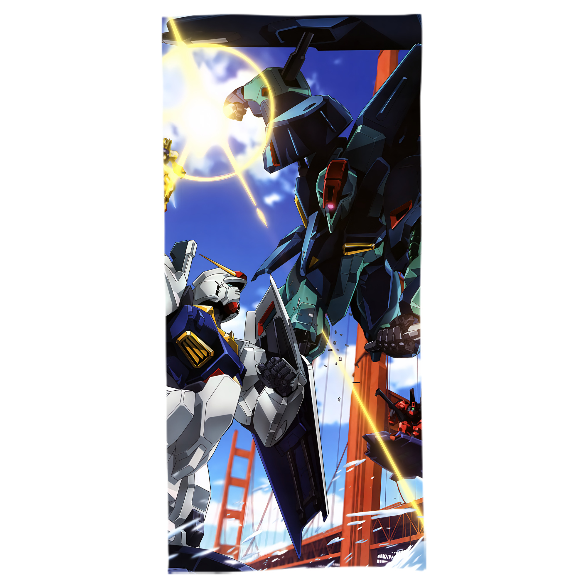 （画像用） 機動戦士ガンダム Mobile Suit Gundam 大判バスタオル 70×140cm 吸水速乾 柔らかい肌触り