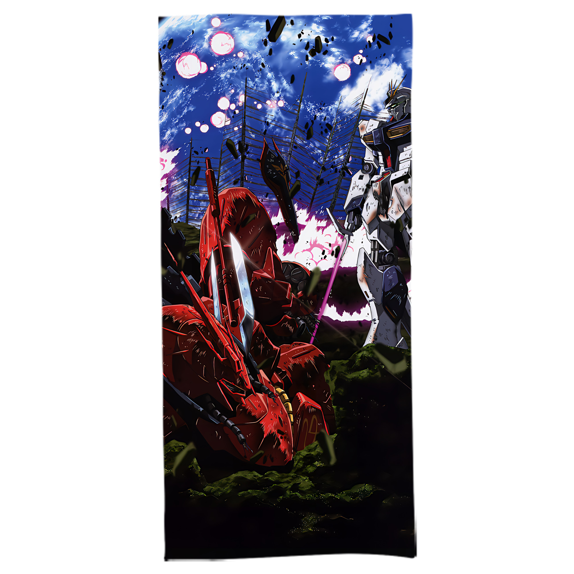 （画像用） 機動戦士ガンダム Mobile Suit Gundam 大判バスタオル 70×140cm 吸水速乾 柔らかい肌触り
