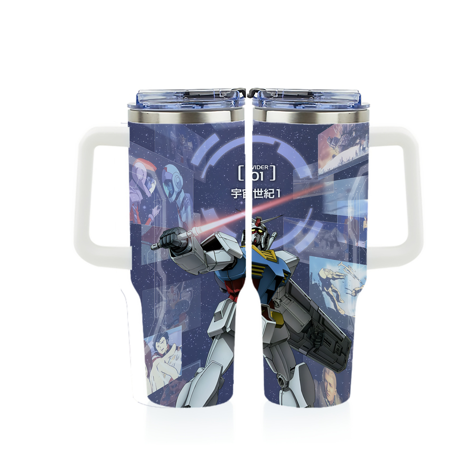 （画像用） 機動戦士ガンダム Mobile Suit Gundam 1200ｍLフルプリント車用タンブラー