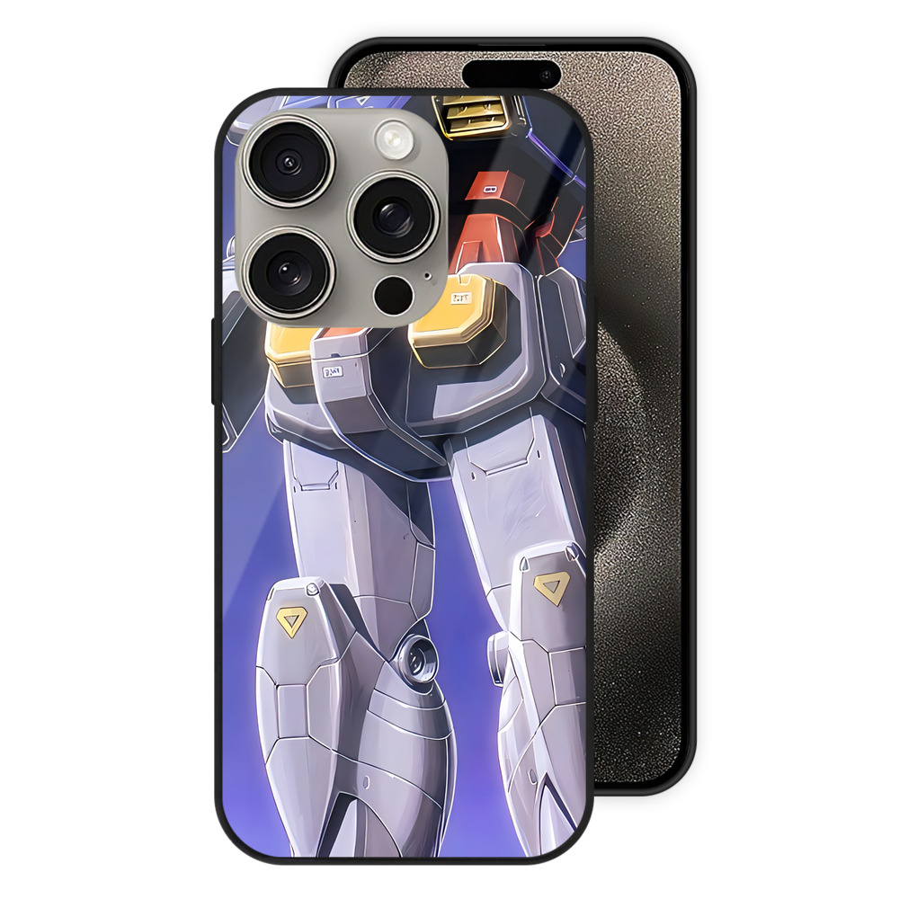 （画像用） 機動戦士ガンダム Mobile Suit Gundam 【iPhone15Pro対応】スマホケース 耐衝撃＆黄変防止 背面ガラス