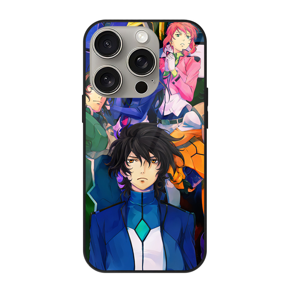 （画像用） 機動戦士ガンダム Mobile Suit Gundam 【iPhone15Pro対応】スマホケース 耐衝撃＆黄変防止 背面ガラス