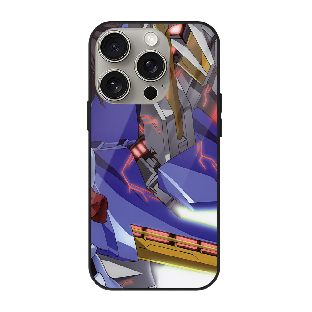 （画像用） 機動戦士ガンダム Mobile Suit Gundam 【iPhone15Pro対応】スマホケース 耐衝撃＆黄変防止 背面ガラス