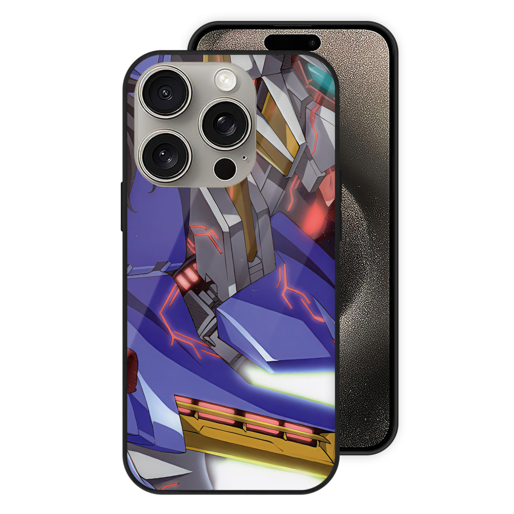 （画像用） 機動戦士ガンダム Mobile Suit Gundam 【iPhone15Pro対応】スマホケース 耐衝撃＆黄変防止 背面ガラス
