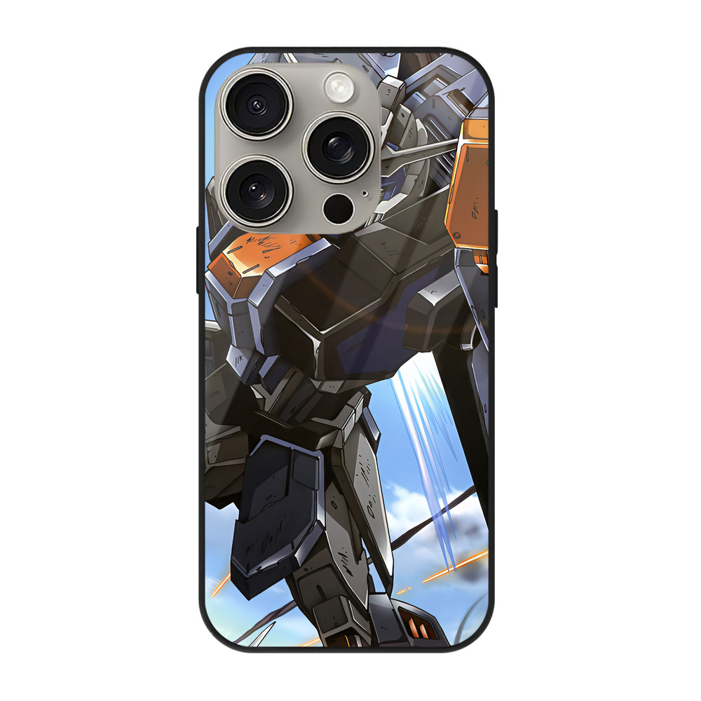 （画像用） 機動戦士ガンダム Mobile Suit Gundam 【iPhone15Pro対応】スマホケース 耐衝撃＆黄変防止 背面ガラス