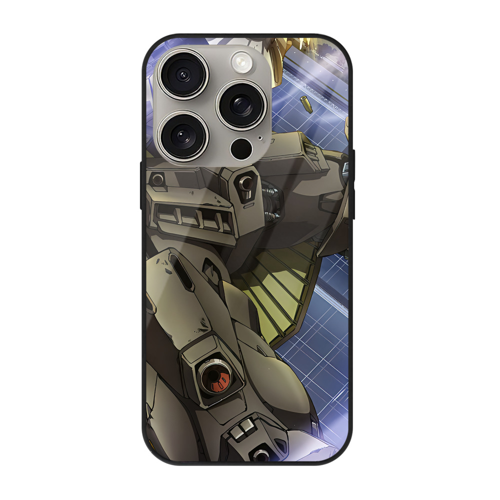 （画像用） 機動戦士ガンダム Mobile Suit Gundam 【iPhone15Pro対応】スマホケース 耐衝撃＆黄変防止 背面ガラス