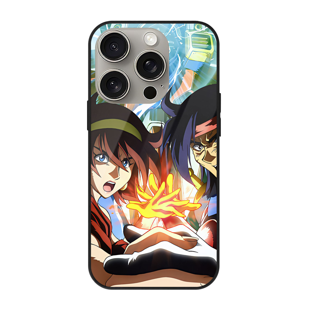 （画像用） 機動戦士ガンダム Mobile Suit Gundam 【iPhone15Pro対応】スマホケース 耐衝撃＆黄変防止 背面ガラス
