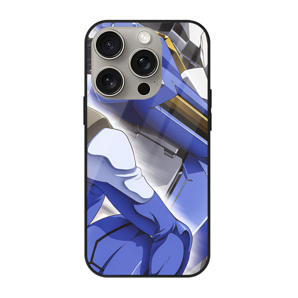 （画像用） 機動戦士ガンダム Mobile Suit Gundam 【iPhone15Pro対応】スマホケース 耐衝撃＆黄変防止 背面ガラス