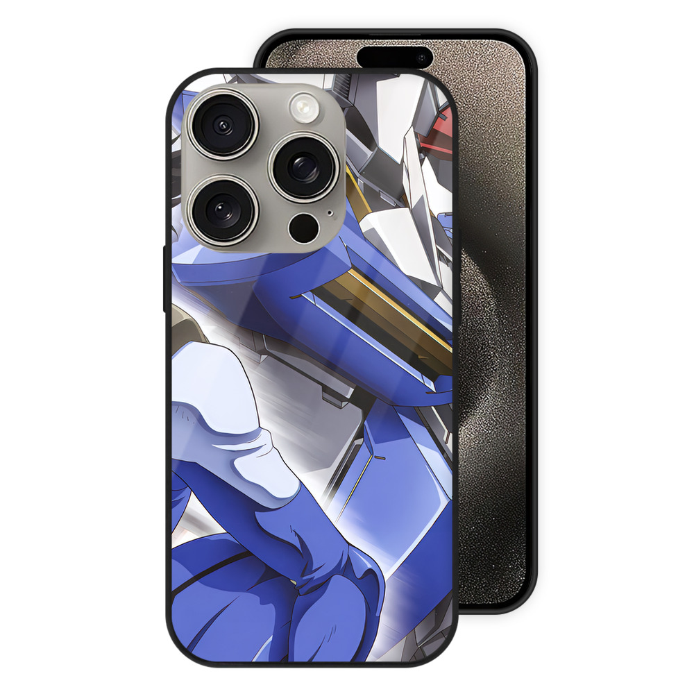 （画像用） 機動戦士ガンダム Mobile Suit Gundam 【iPhone15Pro対応】スマホケース 耐衝撃＆黄変防止 背面ガラス
