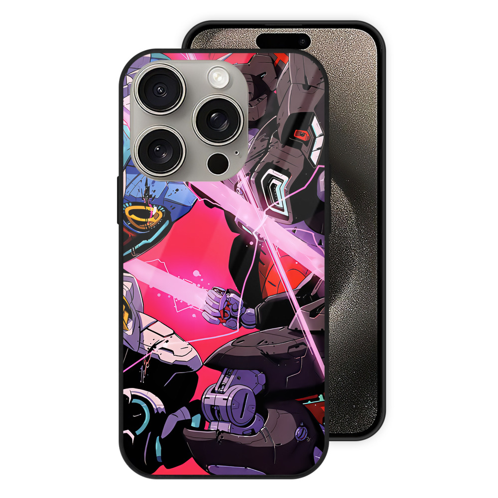 （画像用） 機動戦士ガンダム Mobile Suit Gundam 【iPhone15Pro対応】スマホケース 耐衝撃＆黄変防止 背面ガラス