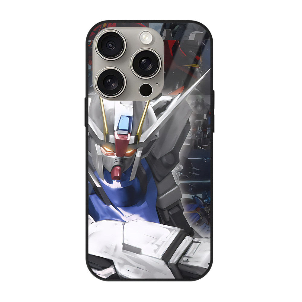 （画像用） 機動戦士ガンダム Mobile Suit Gundam 【iPhone15Pro対応】スマホケース 耐衝撃＆黄変防止 背面ガラス