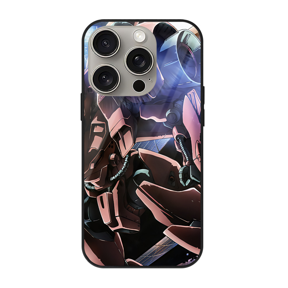 （画像用） 機動戦士ガンダム Mobile Suit Gundam 【iPhone15Pro対応】スマホケース 耐衝撃＆黄変防止 背面ガラス