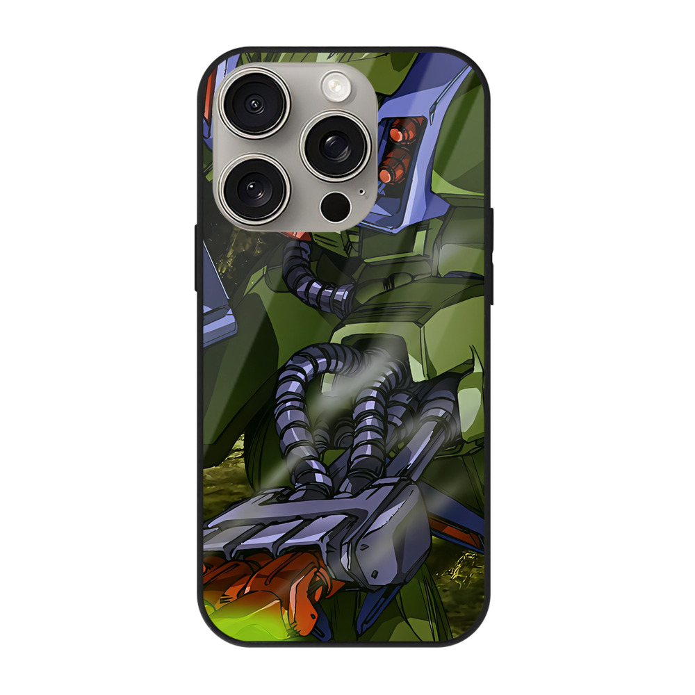 （画像用） 機動戦士ガンダム Mobile Suit Gundam 【iPhone15Pro対応】スマホケース 耐衝撃＆黄変防止 背面ガラス