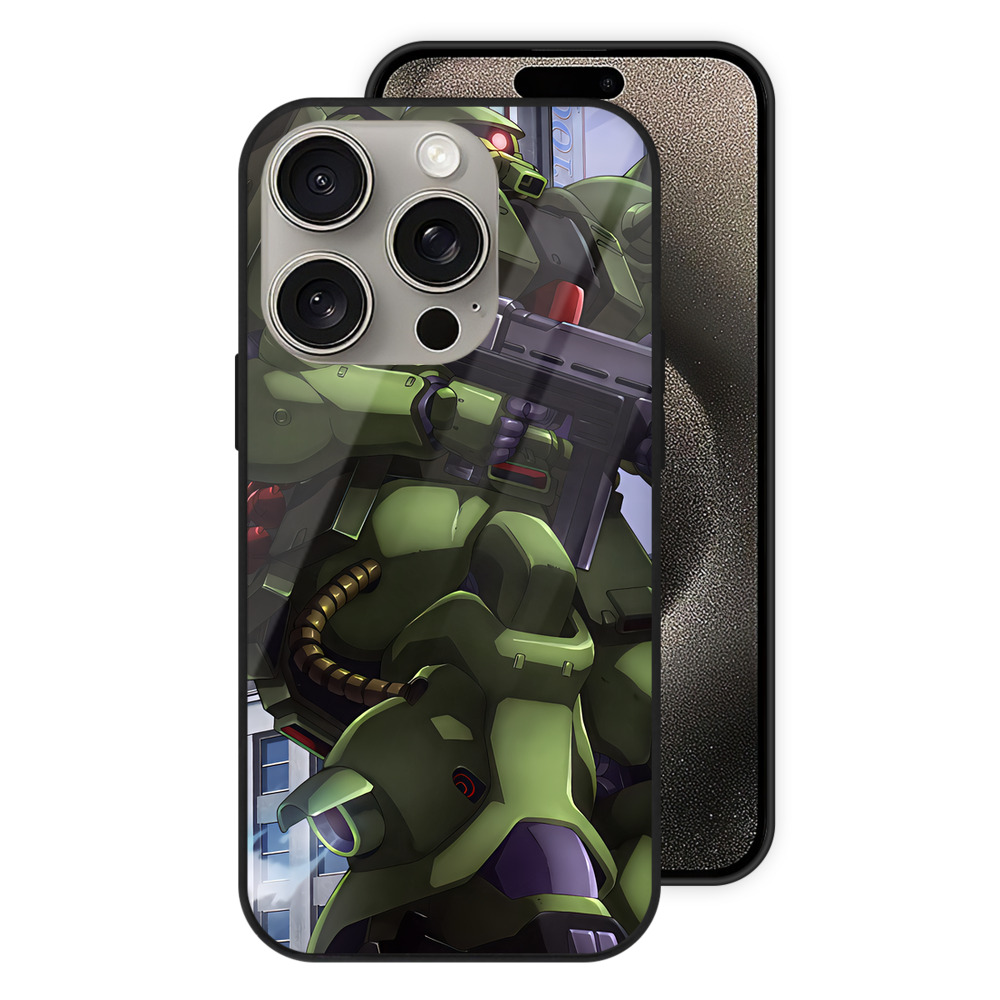 （画像用） 機動戦士ガンダム Mobile Suit Gundam 【iPhone15Pro対応】スマホケース 耐衝撃＆黄変防止 背面ガラス