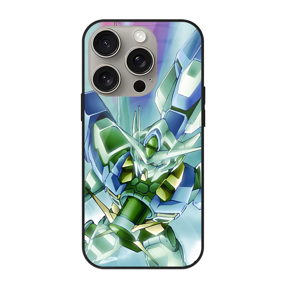 （画像用） 機動戦士ガンダム Mobile Suit Gundam 【iPhone15Pro対応】スマホケース 耐衝撃＆黄変防止 背面ガラス