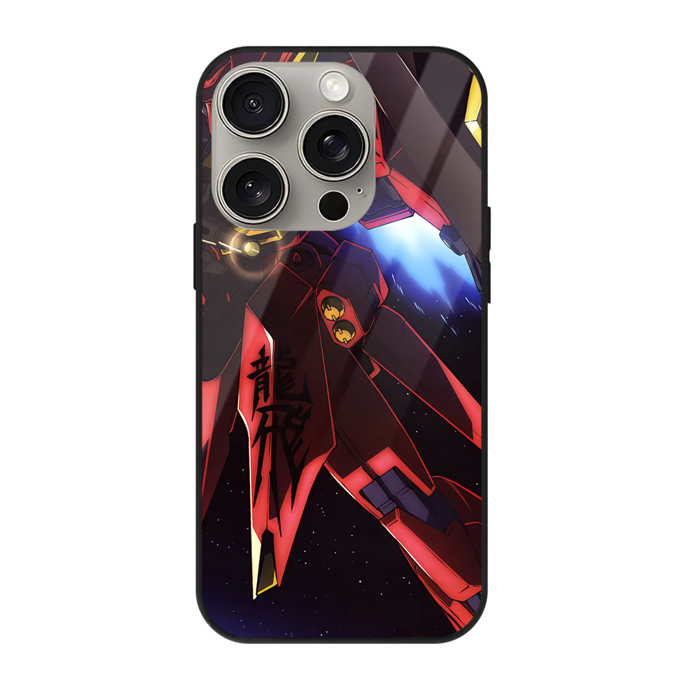 （画像用） 機動戦士ガンダム Mobile Suit Gundam 【iPhone15Pro対応】スマホケース 耐衝撃＆黄変防止 背面ガラス