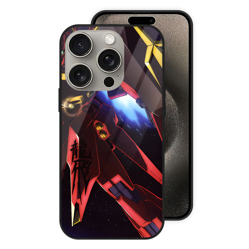 （画像用） 機動戦士ガンダム Mobile Suit Gundam 【iPhone15Pro対応】スマホケース 耐衝撃＆黄変防止 背面ガラス