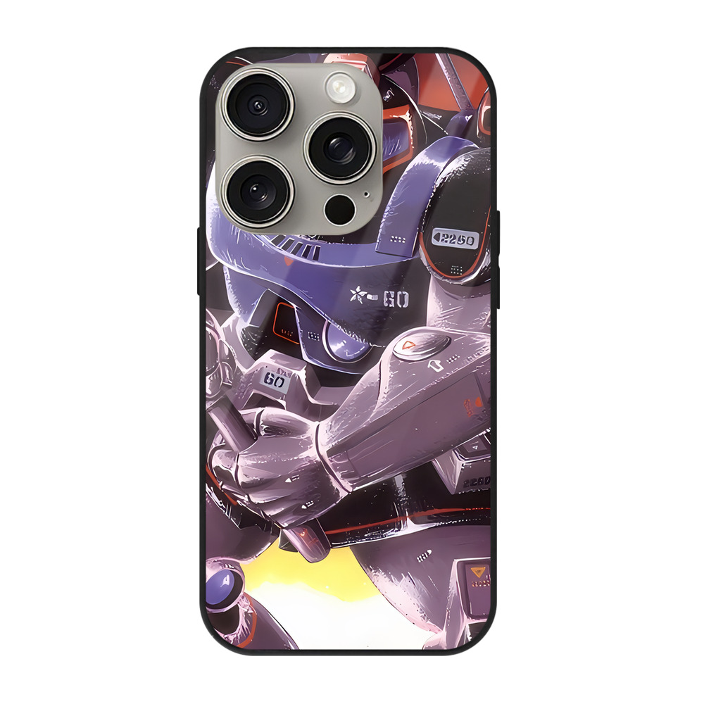 （画像用） 機動戦士ガンダム Mobile Suit Gundam 【iPhone15Pro対応】スマホケース 耐衝撃＆黄変防止 背面ガラス