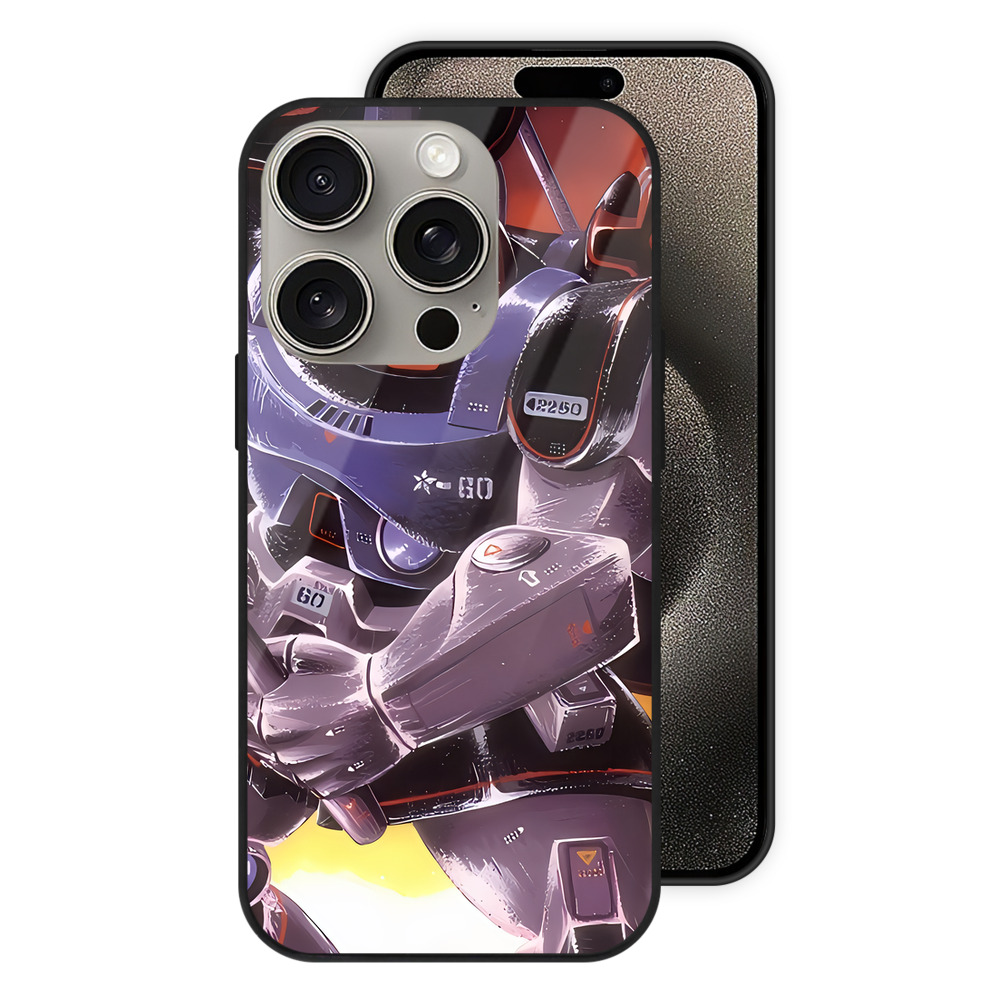 （画像用） 機動戦士ガンダム Mobile Suit Gundam 【iPhone15Pro対応】スマホケース 耐衝撃＆黄変防止 背面ガラス