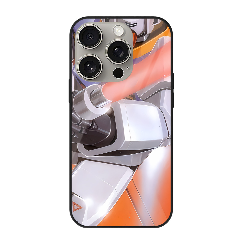 （画像用） 機動戦士ガンダム Mobile Suit Gundam 【iPhone15Pro対応】スマホケース 耐衝撃＆黄変防止 背面ガラス