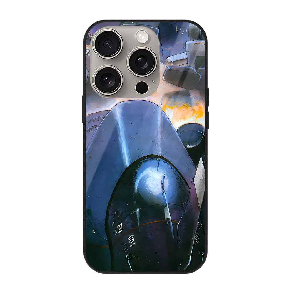 （画像用） 機動戦士ガンダム Mobile Suit Gundam 【iPhone15Pro対応】スマホケース 耐衝撃＆黄変防止 背面ガラス