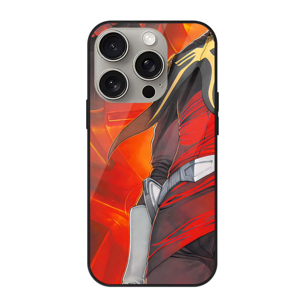 （画像用） 機動戦士ガンダム Mobile Suit Gundam 【iPhone15Pro対応】スマホケース 耐衝撃＆黄変防止 背面ガラス