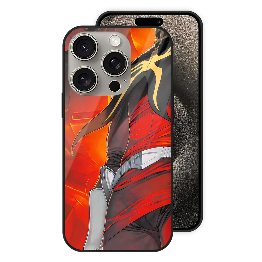 （画像用） 機動戦士ガンダム Mobile Suit Gundam 【iPhone15Pro対応】スマホケース 耐衝撃＆黄変防止 背面ガラス