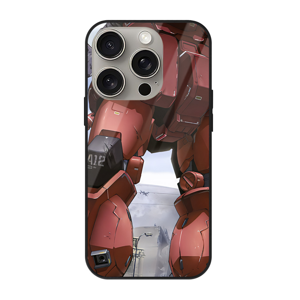 （画像用） 機動戦士ガンダム Mobile Suit Gundam 【iPhone15Pro対応】スマホケース 耐衝撃＆黄変防止 背面ガラス