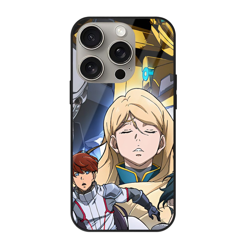 （画像用） 機動戦士ガンダム Mobile Suit Gundam 【iPhone15Pro対応】スマホケース 耐衝撃＆黄変防止 背面ガラス