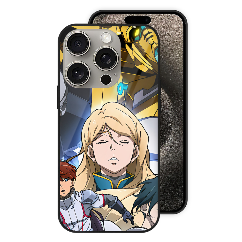 （画像用） 機動戦士ガンダム Mobile Suit Gundam 【iPhone15Pro対応】スマホケース 耐衝撃＆黄変防止 背面ガラス