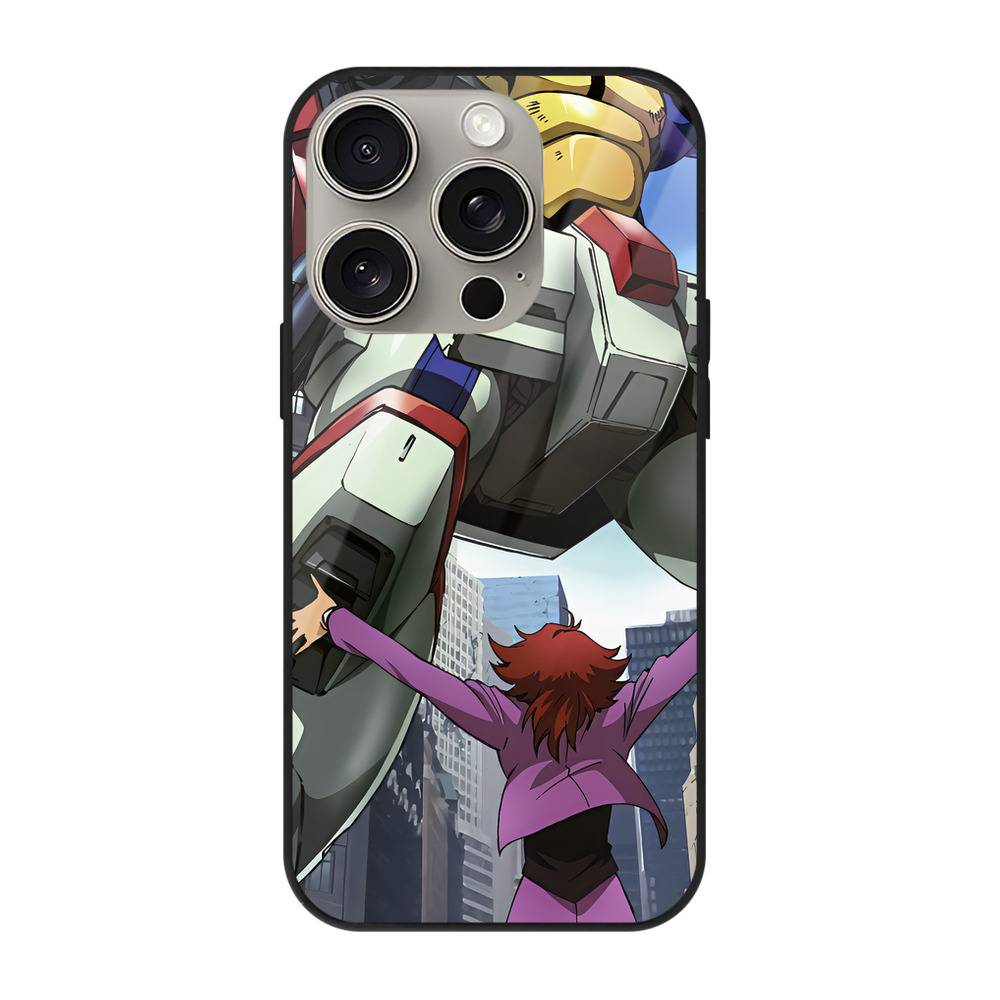 （画像用） 機動戦士ガンダム Mobile Suit Gundam 【iPhone15Pro対応】スマホケース 耐衝撃＆黄変防止 背面ガラス