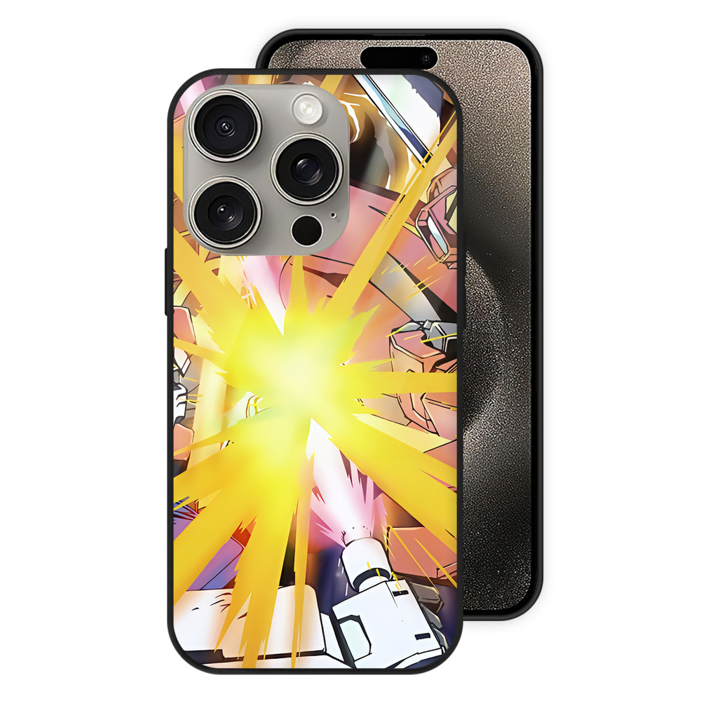 （画像用） 機動戦士ガンダム Mobile Suit Gundam 【iPhone15Pro対応】スマホケース 耐衝撃＆黄変防止 背面ガラス