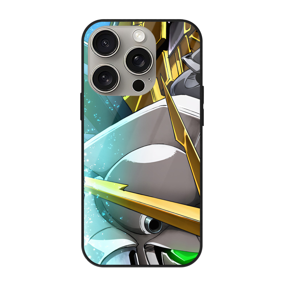 （画像用） 機動戦士ガンダム Mobile Suit Gundam 【iPhone15Pro対応】スマホケース 耐衝撃＆黄変防止 背面ガラス
