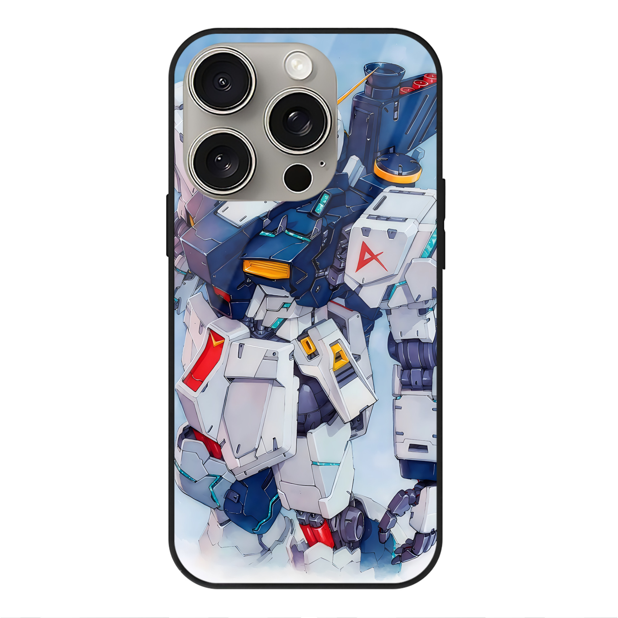 （画像用） 機動戦士ガンダム Mobile Suit Gundam 【iPhone15Pro対応】スマホケース 耐衝撃＆黄変防止 背面ガラス