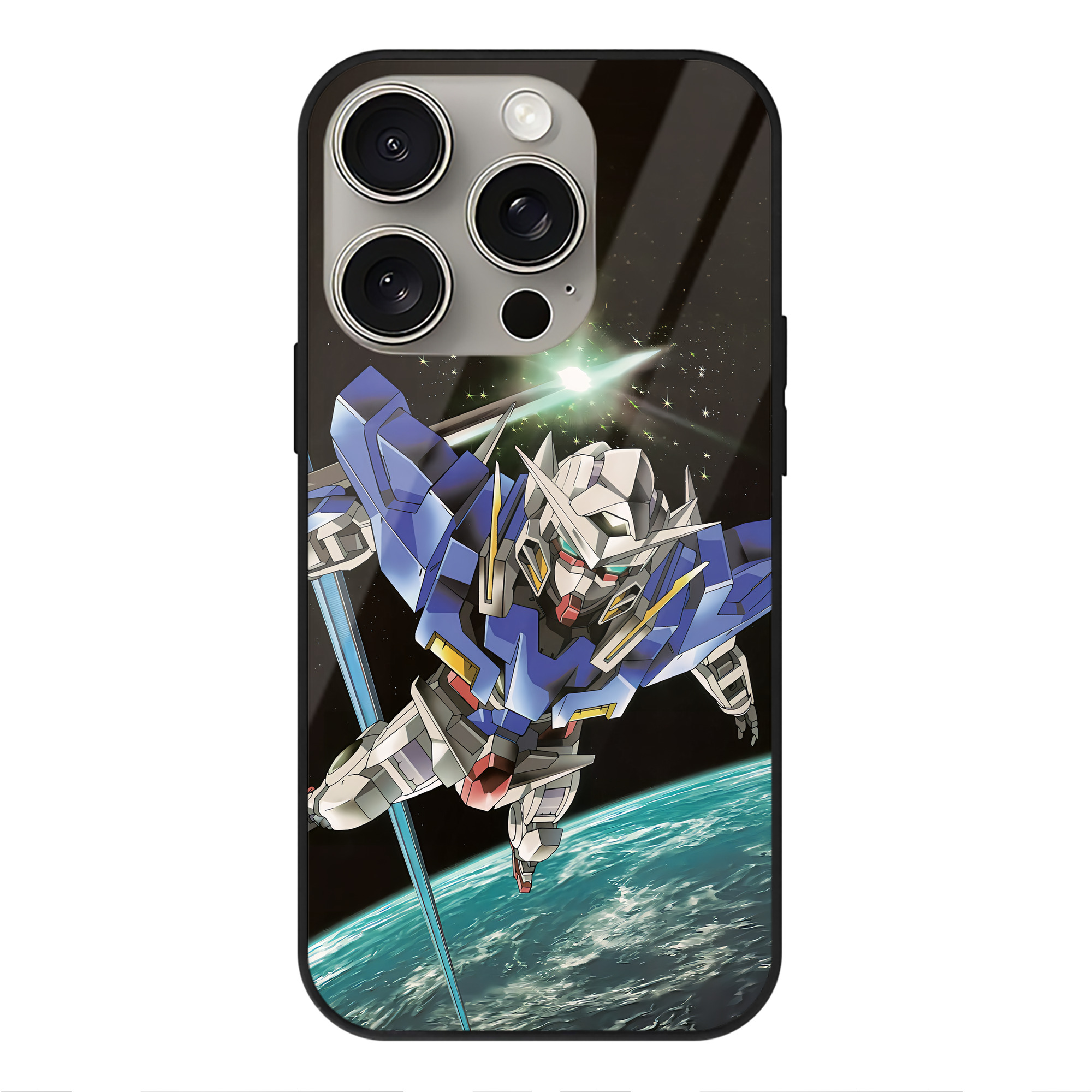 （画像用） 機動戦士ガンダム Mobile Suit Gundam 【iPhone15Pro対応】スマホケース 耐衝撃＆黄変防止 背面ガラス