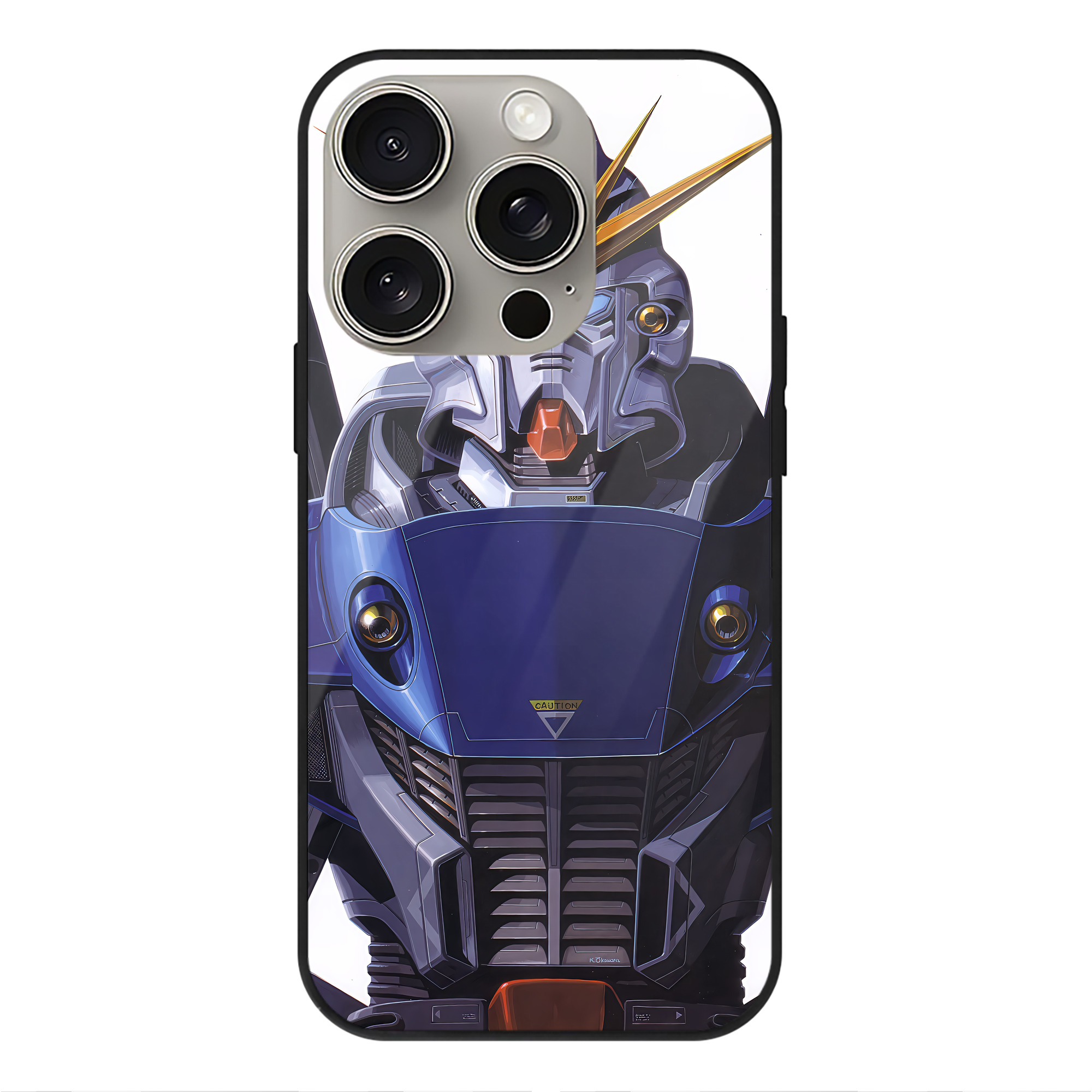 （画像用） 機動戦士ガンダム Mobile Suit Gundam 【iPhone15Pro対応】スマホケース 耐衝撃＆黄変防止 背面ガラス