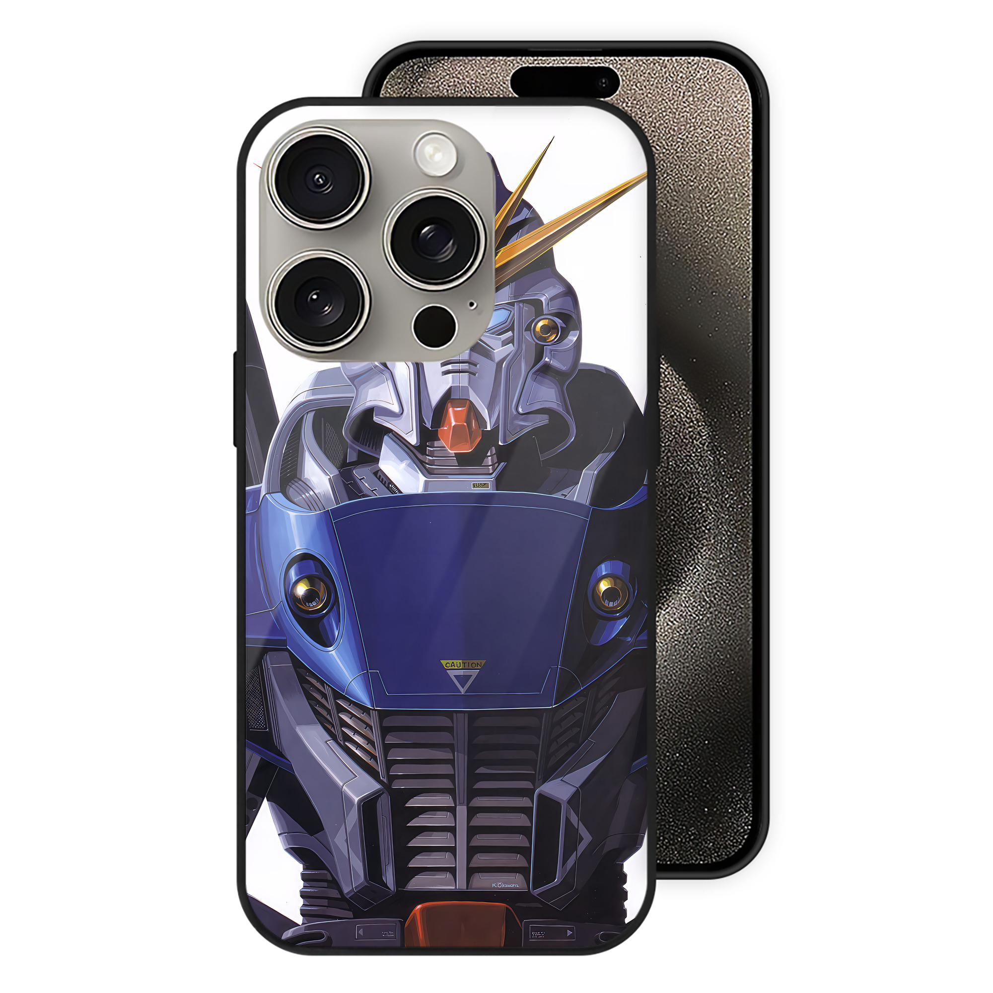 （画像用） 機動戦士ガンダム Mobile Suit Gundam 【iPhone15Pro対応】スマホケース 耐衝撃＆黄変防止 背面ガラス
