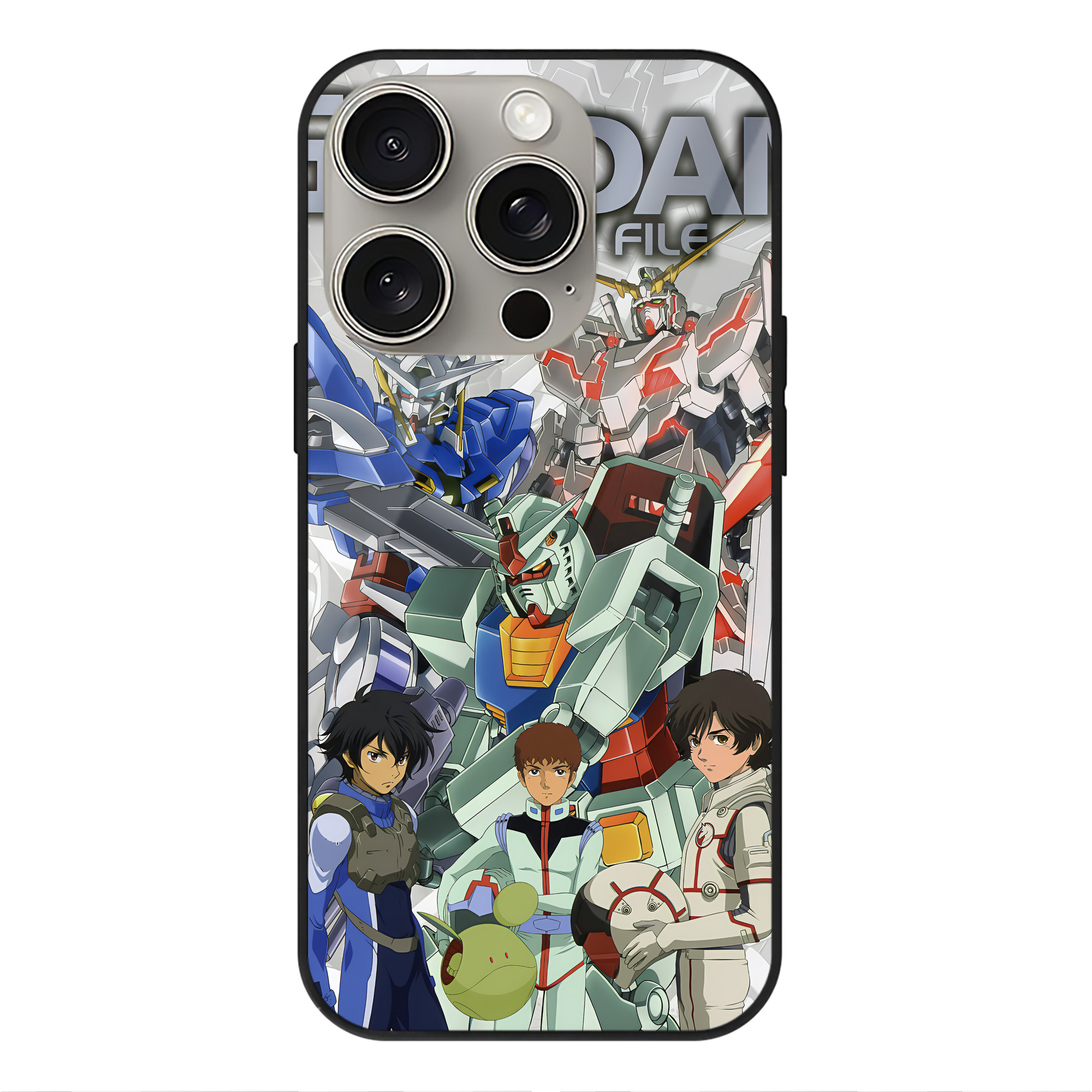 （画像用） 機動戦士ガンダム Mobile Suit Gundam 【iPhone15Pro対応】スマホケース 耐衝撃＆黄変防止 背面ガラス