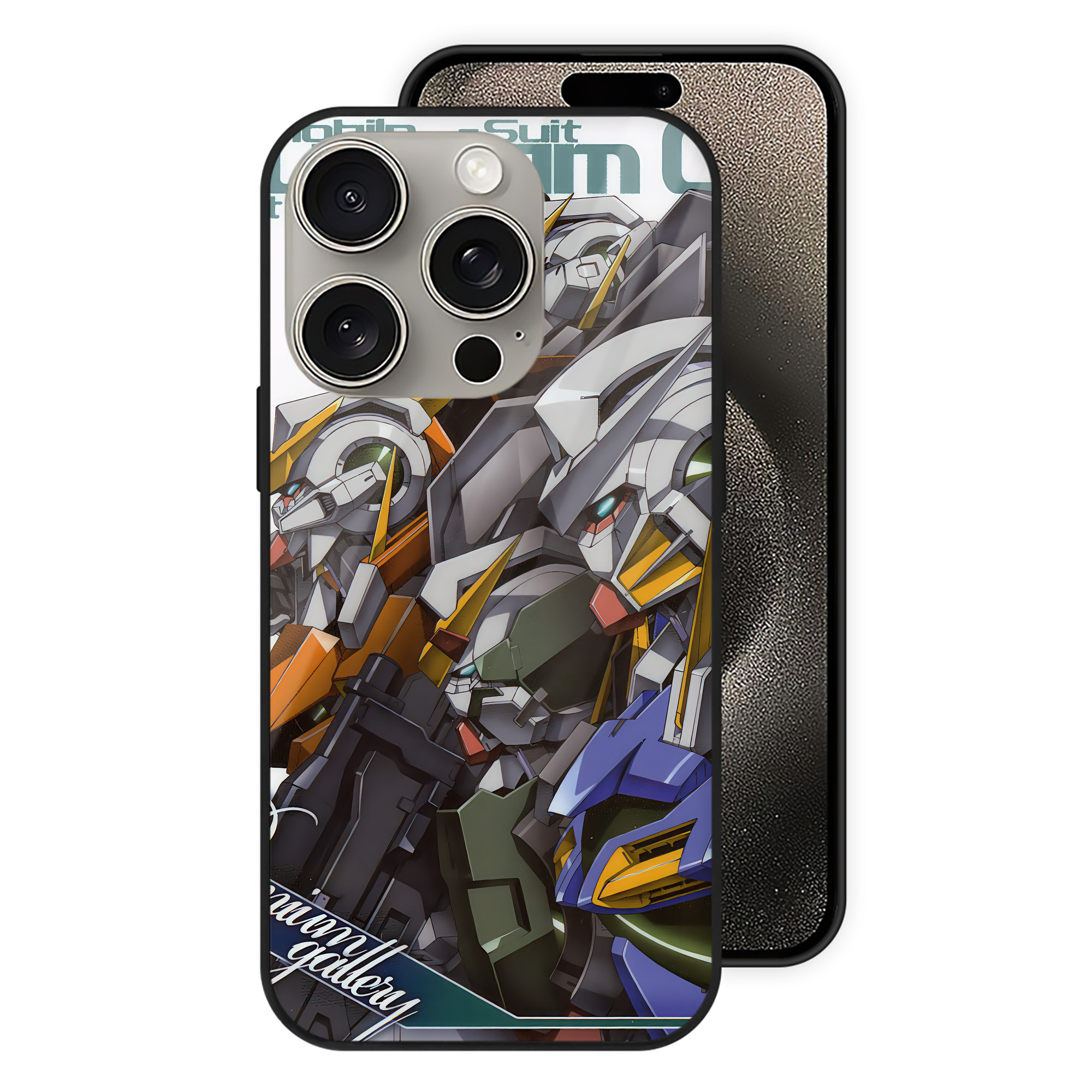 （画像用） 機動戦士ガンダム Mobile Suit Gundam 【iPhone15Pro対応】スマホケース 耐衝撃＆黄変防止 背面ガラス