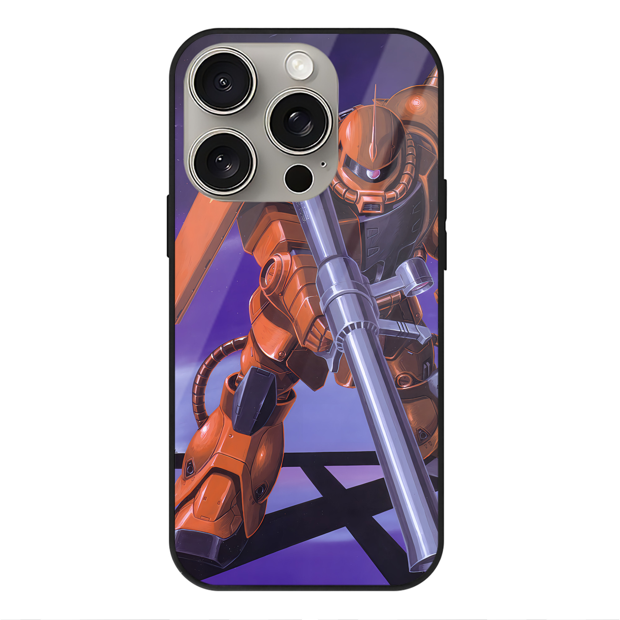 （画像用） 機動戦士ガンダム Mobile Suit Gundam 【iPhone15Pro対応】スマホケース 耐衝撃＆黄変防止 背面ガラス