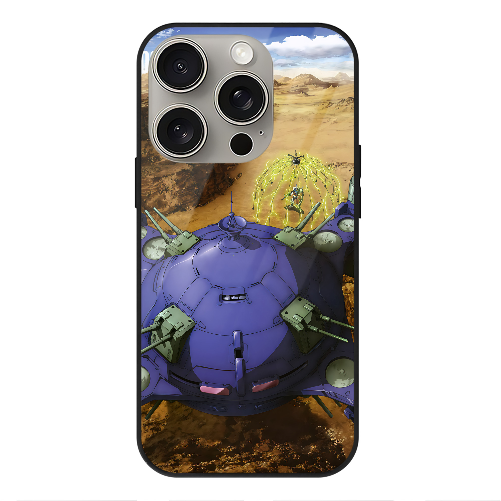（画像用） 機動戦士ガンダム Mobile Suit Gundam 【iPhone15Pro対応】スマホケース 耐衝撃＆黄変防止 背面ガラス