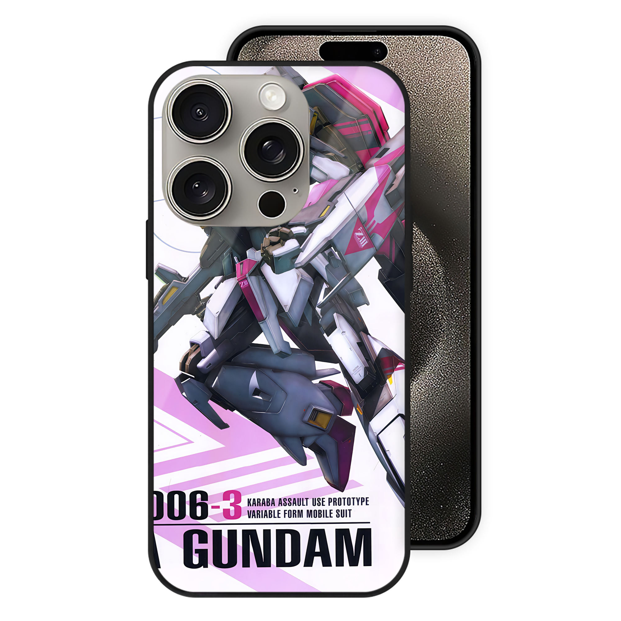 （画像用） 機動戦士ガンダム Mobile Suit Gundam 【iPhone15Pro対応】スマホケース 耐衝撃＆黄変防止 背面ガラス
