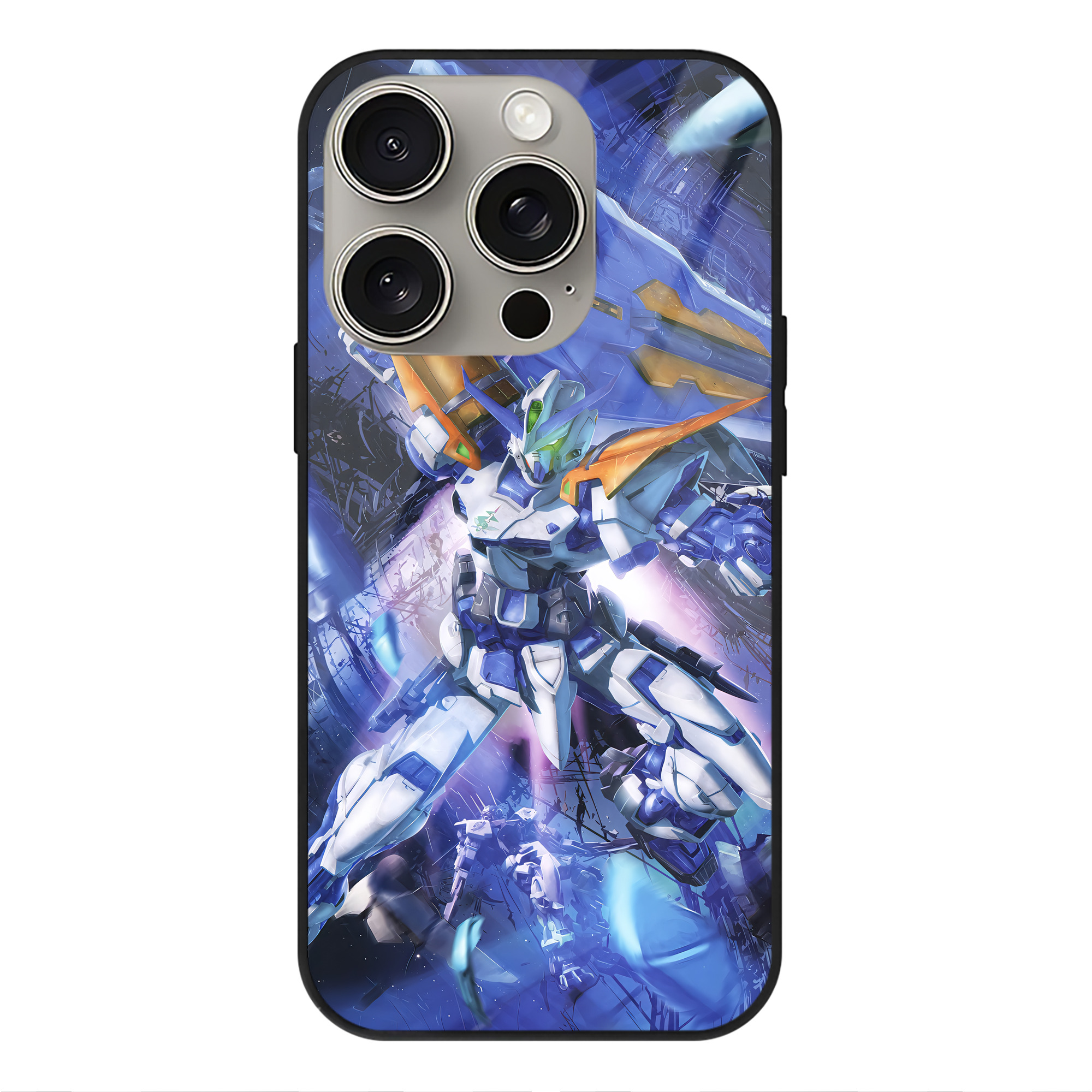 （画像用） 機動戦士ガンダム Mobile Suit Gundam 【iPhone15Pro対応】スマホケース 耐衝撃＆黄変防止 背面ガラス