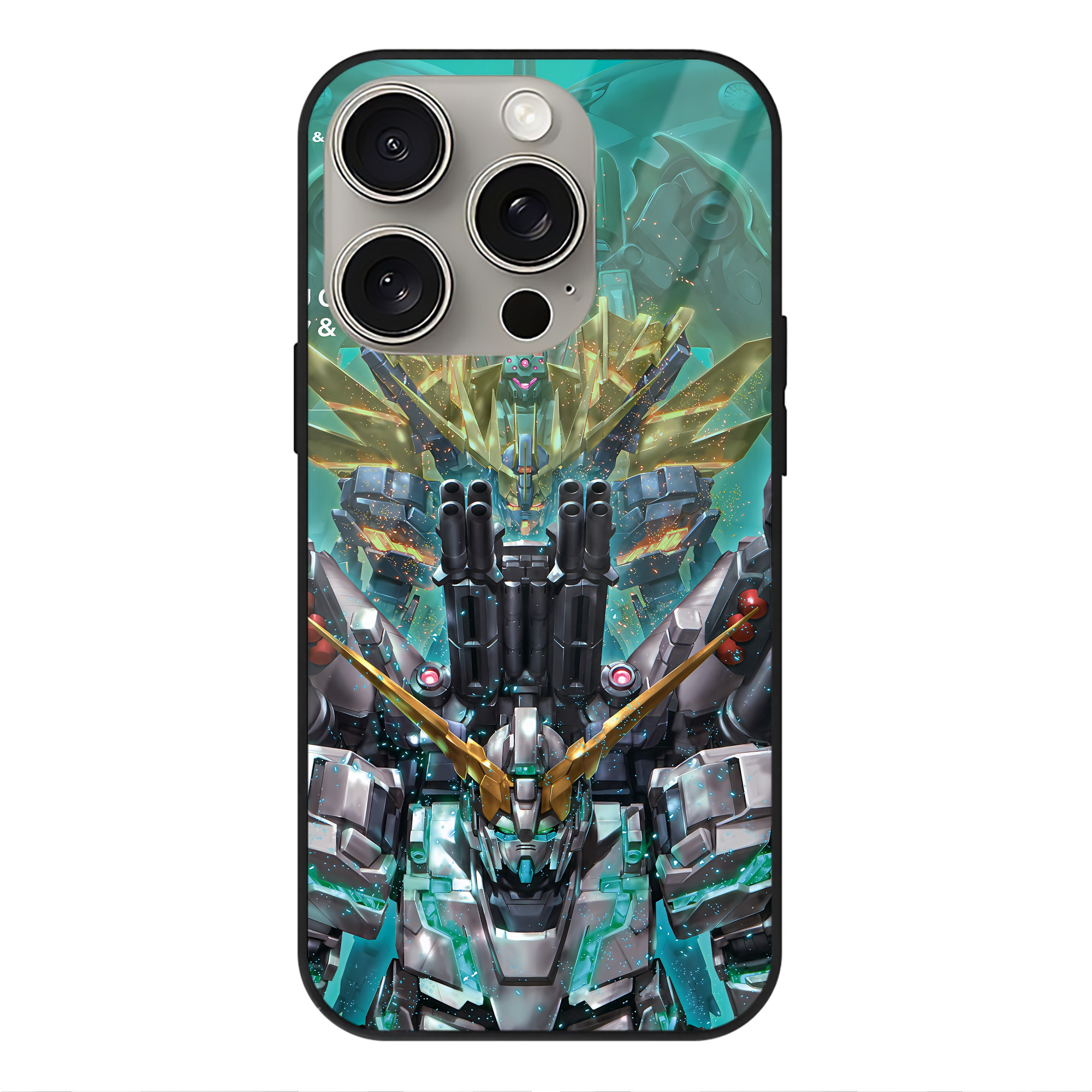 （画像用） 機動戦士ガンダム Mobile Suit Gundam 【iPhone15Pro対応】スマホケース 耐衝撃＆黄変防止 背面ガラス