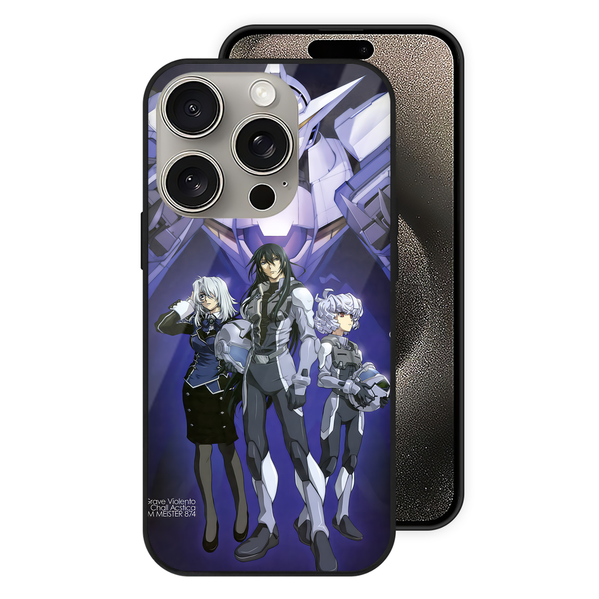 （画像用） 機動戦士ガンダム Mobile Suit Gundam 【iPhone15Pro対応】スマホケース 耐衝撃＆黄変防止 背面ガラス