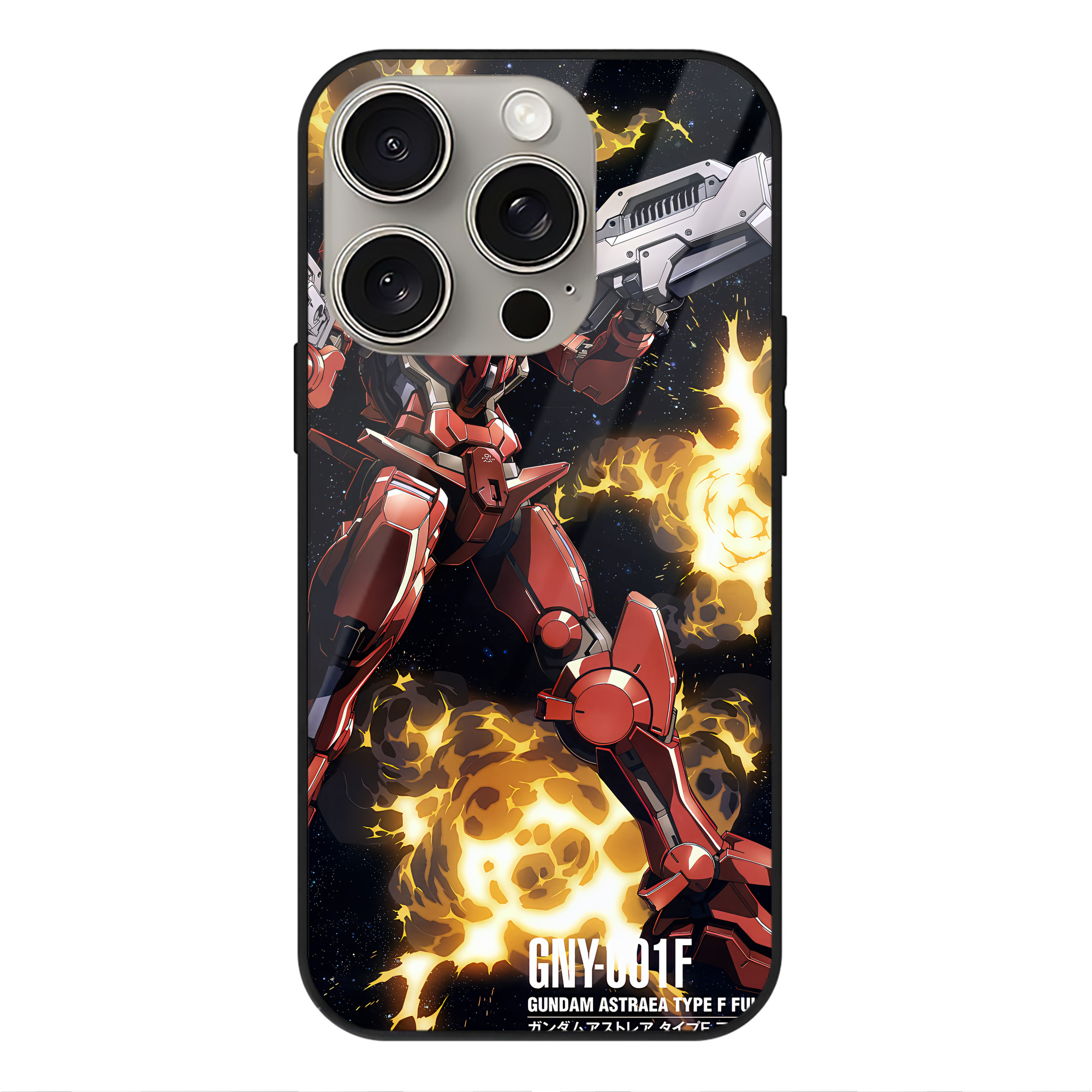 （画像用） 機動戦士ガンダム Mobile Suit Gundam 【iPhone15Pro対応】スマホケース 耐衝撃＆黄変防止 背面ガラス