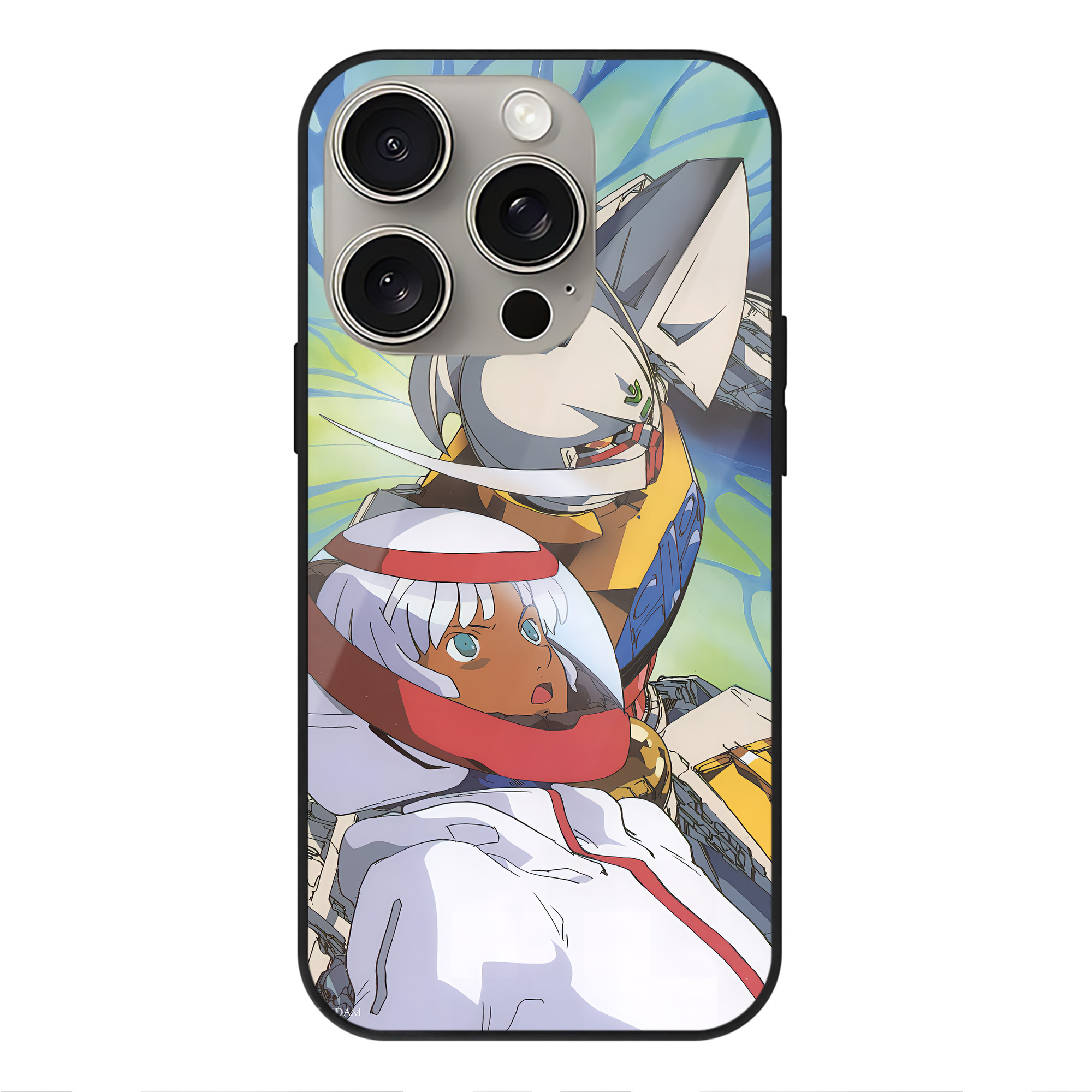 （画像用） 機動戦士ガンダム Mobile Suit Gundam 【iPhone15Pro対応】スマホケース 耐衝撃＆黄変防止 背面ガラス
