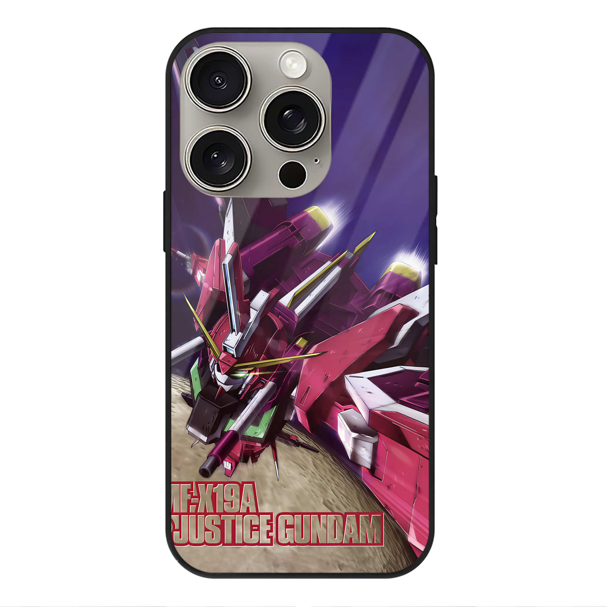 （画像用） 機動戦士ガンダム Mobile Suit Gundam 【iPhone15Pro対応】スマホケース 耐衝撃＆黄変防止 背面ガラス