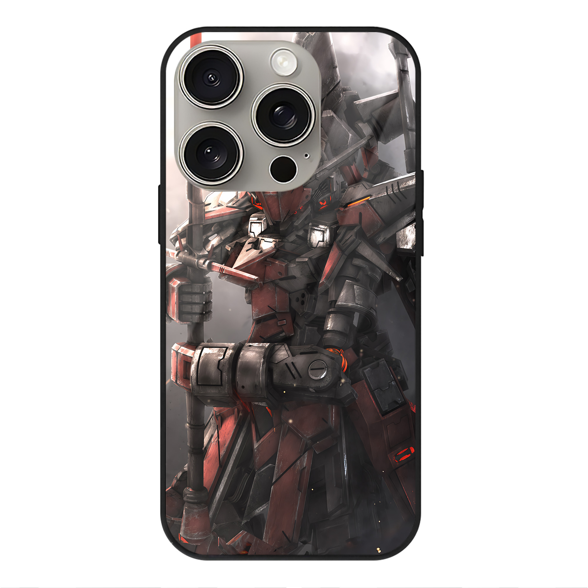 （画像用） 機動戦士ガンダム Mobile Suit Gundam 【iPhone15Pro対応】スマホケース 耐衝撃＆黄変防止 背面ガラス