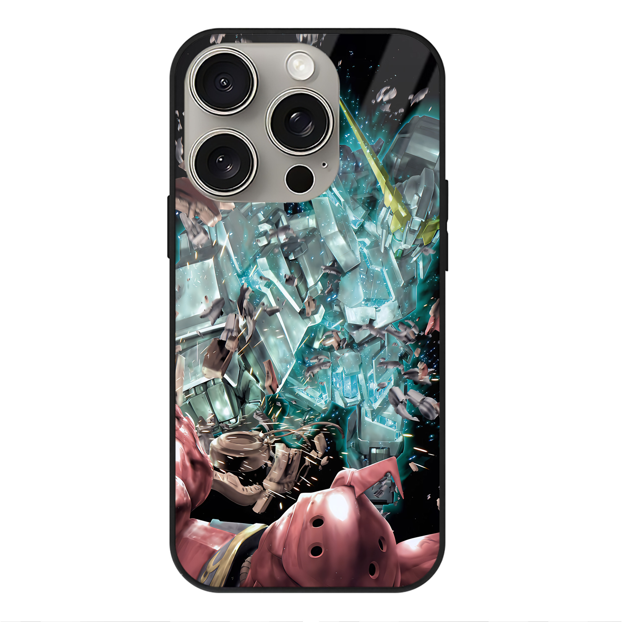 （画像用） 機動戦士ガンダム Mobile Suit Gundam 【iPhone15Pro対応】スマホケース 耐衝撃＆黄変防止 背面ガラス